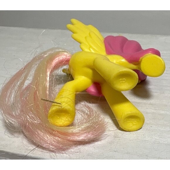 My Little Pony Fluttershy Collectible Figure 2.5" Yellow & Pink Vinyl Toy McDona - Picture 6 of 7